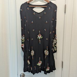 Free People Oxford Floral Embroidered Mini Dress